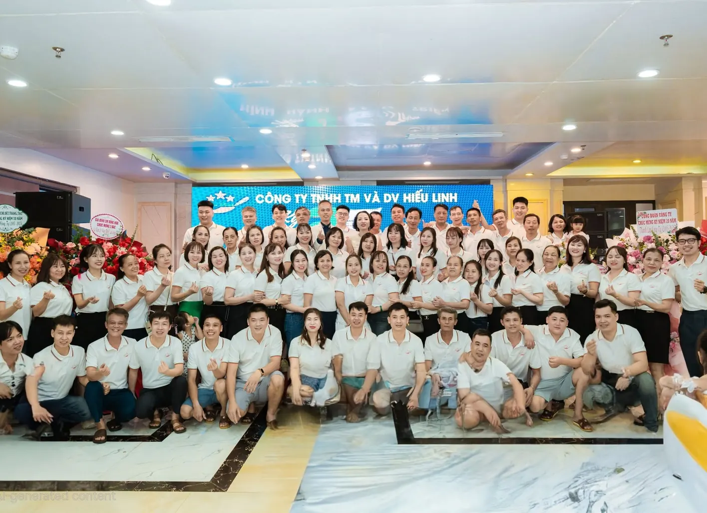 Tập thể cán bộ, công nhân viên Công ty TNHH TM và DV Hiếu Linh